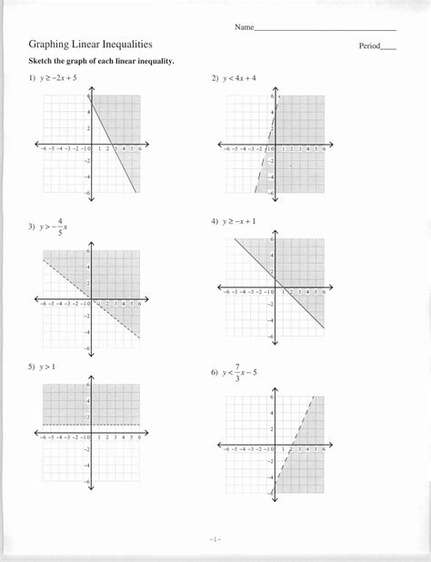 solving systems  inequalities  graphing worksheet answers