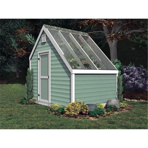 vinyl sided gable green house shed