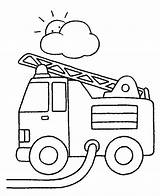 Pompier Camion Bomberos Firetruck 笔画 消防 卡通 图片 Anniversaire Ko Populaire Artigianato 涂色 sketch template