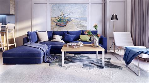 royal blue sofa interior design ideas