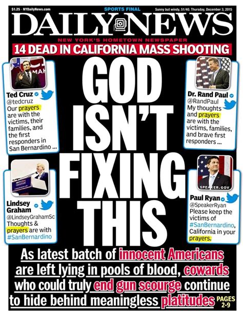 Ny Daily News Cover Reads God Isn T Fixing This Dbtechno