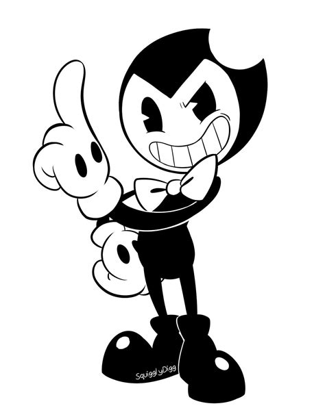 10 dibujos de bendy para imprimir