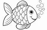 Fish Coloring Preschool Pages Rainbow Cartoon Printable Kids Scales Colouring Sheet Preschoolcrafts Print Animal sketch template