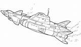 Submarine Marin Podwodny Pocisk Diver Transport Kolorowanka Colorear Podwodne Statki Coloriages Seaview Druku Transporte Mają Drukowanka sketch template