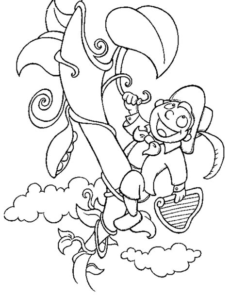 jack   beanstalk coloring page coloring home