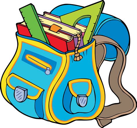 clip art bag transprent png   school bag clipart