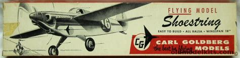 carl goldberg models goodyear racer shoestring   wingspan