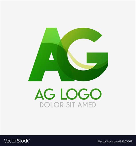 ag logo  striking colors  gradations vector image