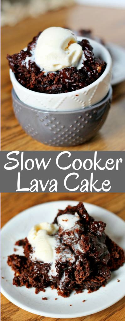 Slow Cooker Chocolate Lava Cake • Domestic Superhero