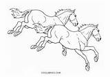 Coloring Horse Pages Running Printable Kids sketch template