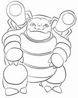 Blastoise Gerbil Lineart sketch template