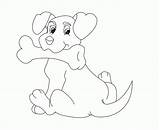 Coloring Dog Bone Printable Pages Popular sketch template
