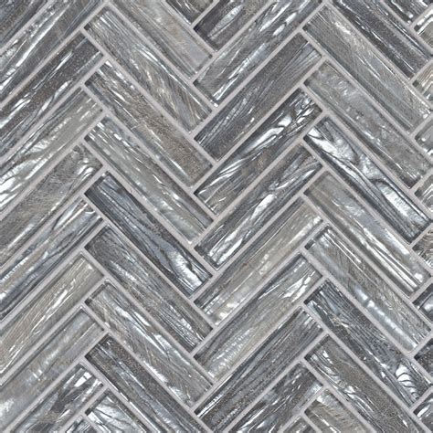 shimmering silver herringbone tile msi backsplash tile
