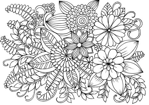 hard flower coloring pages   gambrco