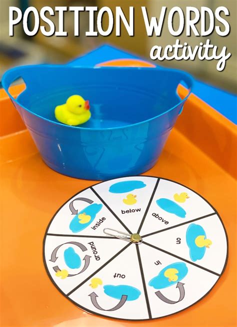 positional words activities  preschoolers pre  pages