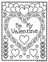 Coloring Valentine Pages Castle Printable sketch template