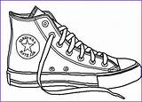 Converse Chaussure Páginas Adulte Toile Zapato sketch template
