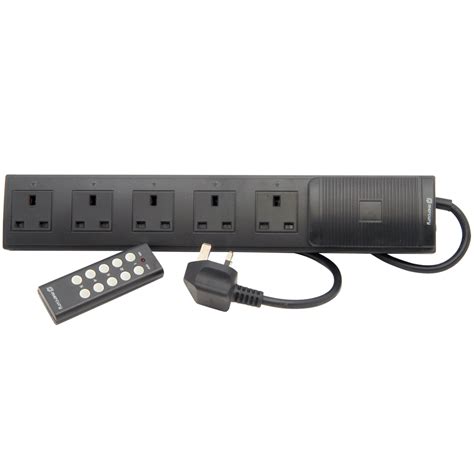 gang remote control sockets extension lead wireless plug  ebay