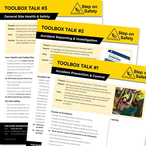 improve site safety    toolbox talks step  safety