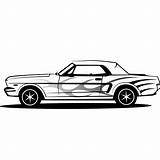 Mustang Car Vector Clipart Silhouette Ford Clip Cars Classic Graphics Vectors Corvette Logo Cliparts Vintage Mustage Library Clipartbest Back Pony sketch template