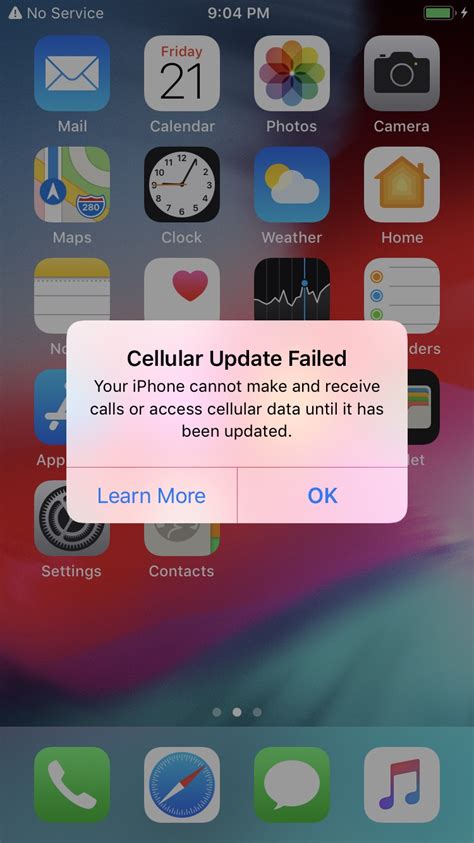 cellular data iphone  service  warning icon
