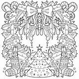 Christmas Mindfulness Coloring Drawing Mindful Colour Chains Paper Pages Template Getdrawings sketch template