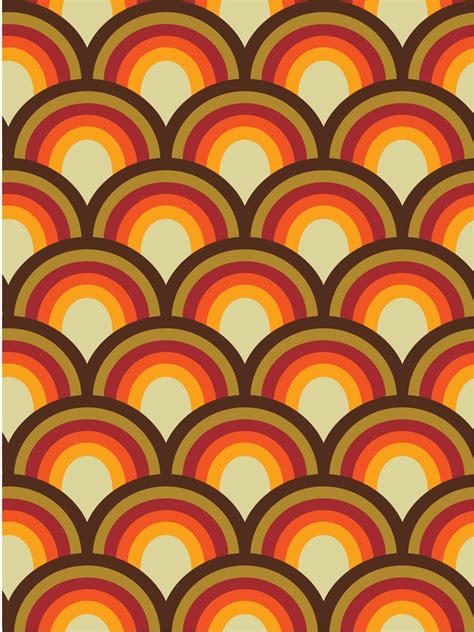 curve orange vintage iconic   danish design etsy  patterns