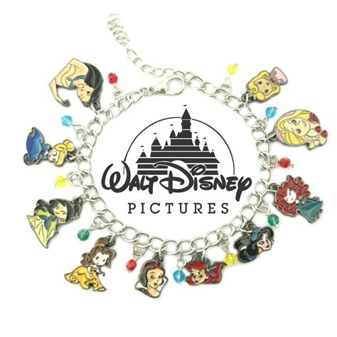 princess charm bracelet disney classic cartoon wgift box fairytale premium cosplay jewelry