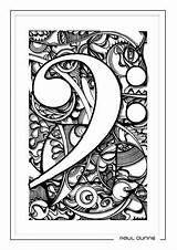 Bass Clef Choose Board Coloring sketch template