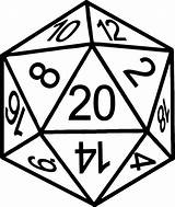 D20 Dice Sided Dungeons Gathering Polyhedral Vectorified Divination Freeiconspng Designlooter Dungens sketch template