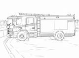 Coloring Everfreecoloring Firetruck sketch template