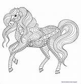 Mandala Pferd Muster sketch template
