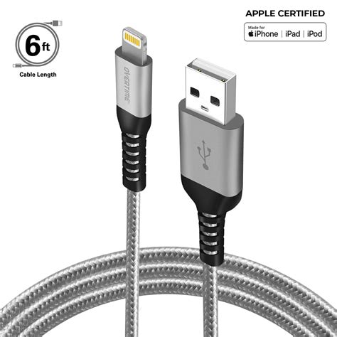 overtime  foot iphone charger apple mfi certified lightning iphone