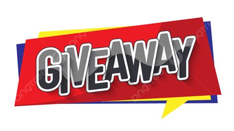 giveaway  text banner style giveaway banner letter png  vector