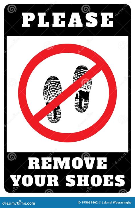 remove  shoes sign stock vector illustration  caution