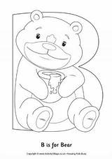 Colouring Bear Pages Alphabet Animal Coloring Abc Kids Activityvillage Activity Choose Board sketch template