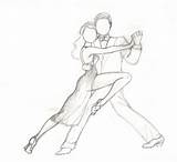 Tango Colorear Bailando Parejas Bailarines Danza Boceto Baila Bailarina Bailarinas sketch template