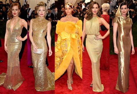 Gold Dresses At Met Gala 2015 Popsugar Fashion