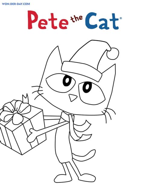 pete  cat coloring page printable printable templates
