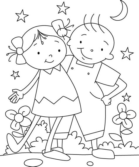 fun   bestfriend  friendship day coloring page