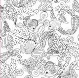Coloring Ocean Pages Adults Printable Underwater Sheets Kids Adult Stress Drawing Summer Online Designs Book Print Relief Life Animals Color sketch template