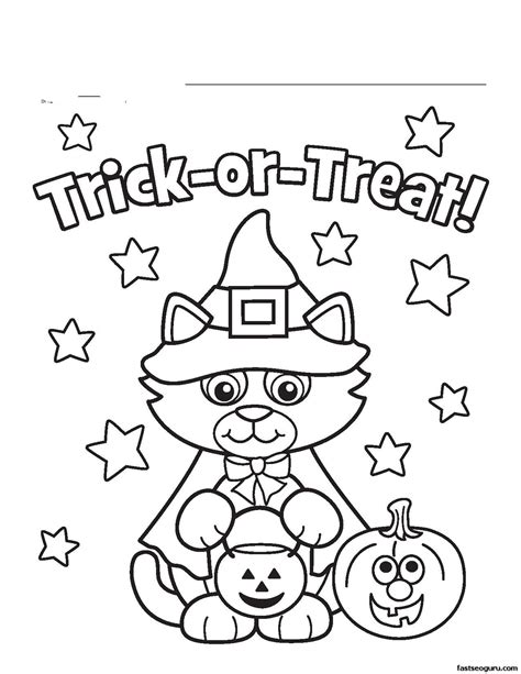 halloween cat coloring pages getcoloringpagescom