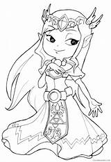 Zelda Coloring Pages Toon Princess Coloring4free Link Related Posts sketch template