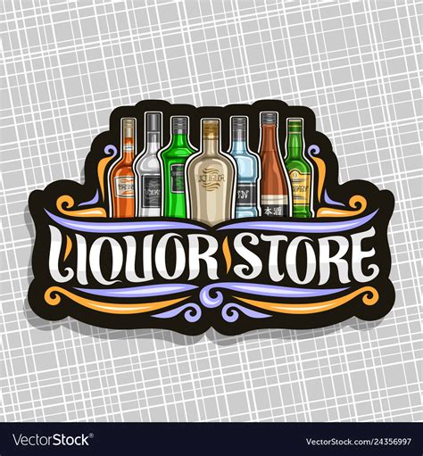 logo for liquor store royalty free vector image