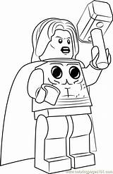 Lego Thor Coloring Pages Printable Coloring4free Cartoons Thor1 Color Kids Coloringpages101 Online sketch template