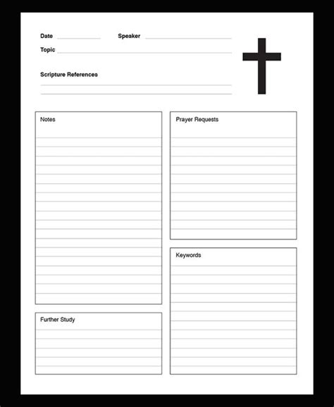printable sermon notes template
