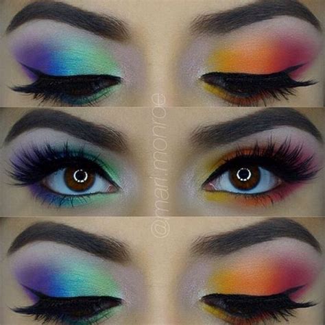 how to wear rainbow makeup