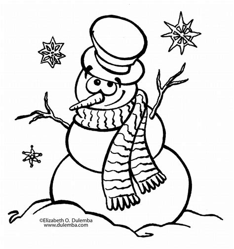 christmas snowman page  kids   adults coloring home