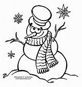 Coloring Pages Snowman Christmas Adults Kids sketch template