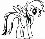 Pony Coloring Pages Rainbow Getcolorings Little Color sketch template